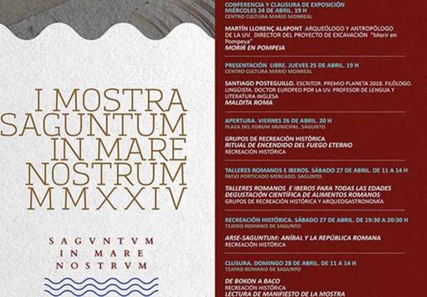 Las jornadas Saguntum en Mare Nostrum recordarán el pasado romano con conferencias, literatura y recreaciones históricas